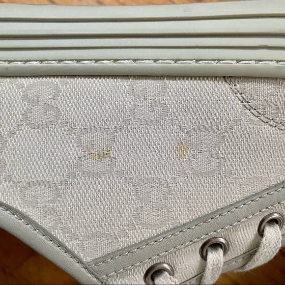 GUCCI MENS GG CANVAS & LEATHER CALIFORNIA LOW TOP SNEAKERS - Picture 4 of 9